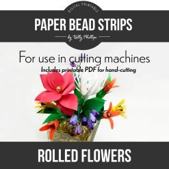 Rolled Flowers Paper Bead Template